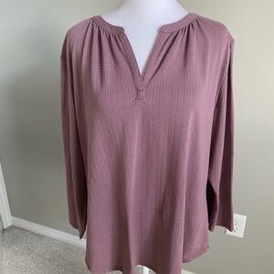 Liz Claiborne 3/4 Sleeve Dusty Rose Blouse